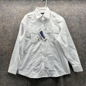 Blauer Shirt Women 40 Reg White Casual Button Down Police Uniform Tactical